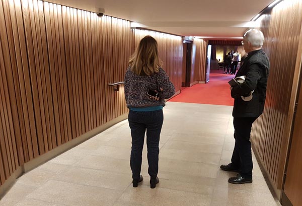 A completely new corridor was created to provide access for wheelchair users to the glass elevator in the northern foyer of the Concert Hall A completely new corridor was created to provide access for wheelchair users to the glass elevator in the northern foyer of the Concert Hall