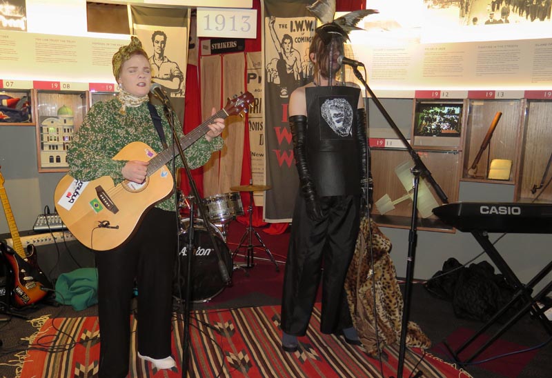 Entertainment at the Get a Hat, Get a Head opening night Entertainment at the Get a Hat, Get a Head opening night